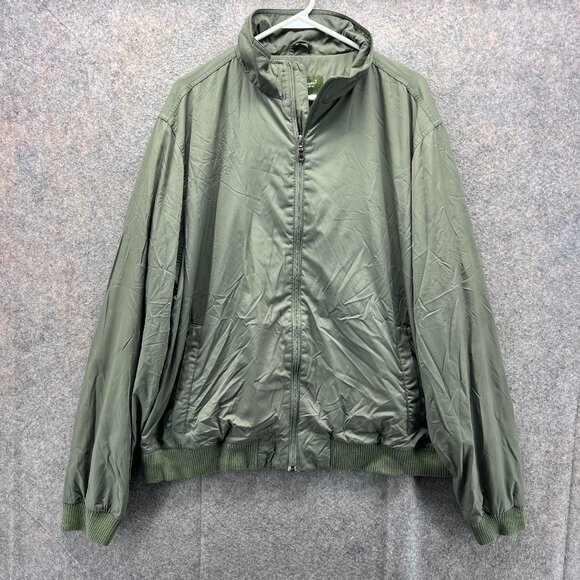 Eddie Bauer Jacket Mens XL Green Polyester Full Zip Bomber Lightweight Outdoor - Picture 1 of 10